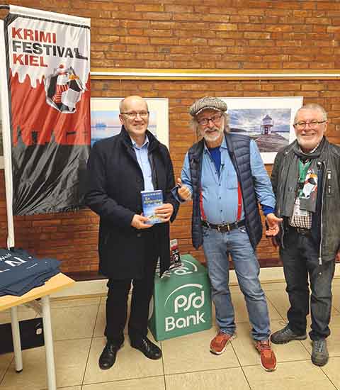 PSD Bank Nord Vorstand Jörg Bercher auf dem Krimi Festival Kiel